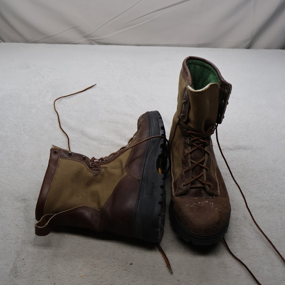 Danner Mens 13D Big Timber Hiking Boots Brown Leather Canvas Hunting 50400 VTG